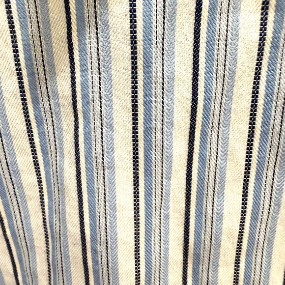 HUGO BOSS Dress Shirt Men’s 17.5 34/35 XL Blue Black Striped Quiet Luxury Modern - Picture 5 of 7